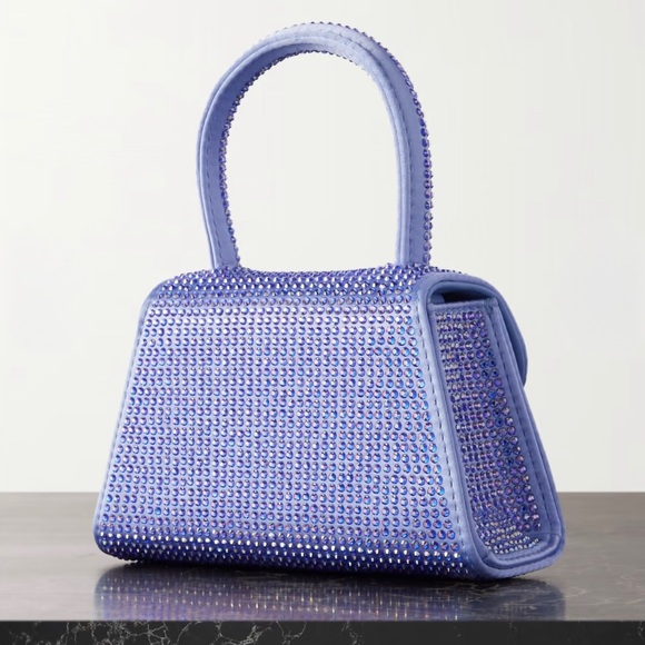 SELF PORTRAIT Mini Bow Crystal Embellished Silk Purse - Picture 9 of 10